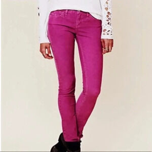 Free People Magenta Pink Skinny Jeans